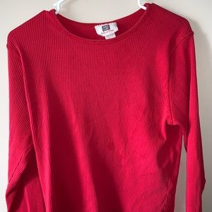 red long sleeve tee